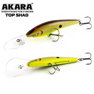Воблер за тролинг Akara Top Shad 105 мм, 18 г, цвят A64