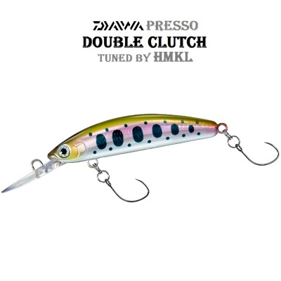 Daiwa Presso Double Clutch 60SHF, 60 мм, 2.8 г, плаващ воблер за пъстърва, цвят Yamame