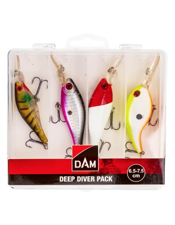 Комплект от 4 бр. воблери DAM Deep Diver Pack, 6.5-7.5 см