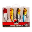 Комплект от 4 бр. попери DAM Topwater Popper Pack с дължина 7-9см за Щука, Сом, Распер