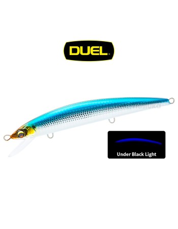 Плаващ морски воблер Duel Aile Magnet TG Minnow Slim F, 120 мм, 17 г, цвят MKBK