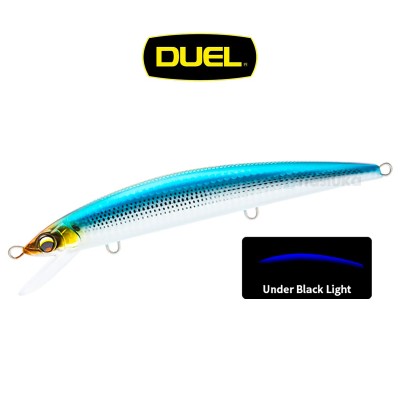 Плаващ морски воблер Duel Aile Magnet TG Minnow Slim F, 120 мм, 17 г, цвят MKBK