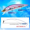 Плаващ морски воблер Duel Aile Magnet TG Minnow F, 105 мм, 18 г, цвят HKVK