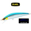 Плаващ морски воблер Duel Aile Magnet TG Minnow F, 105 мм, 18 г, цвят MKBK