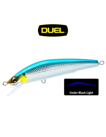 Плаващ морски воблер Duel Aile Magnet TG Minnow F, 125 мм, 27 г, цвят MKBK