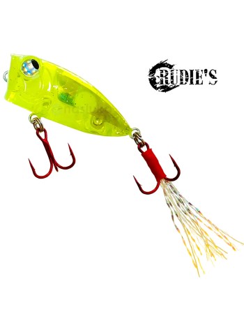 Воблер-попер Rudie's Meba Popper Z 35 мм, 3.5 г, цвят Chart Spot Glow