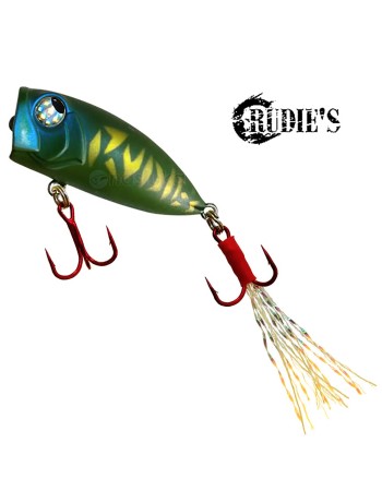 Воблер-попер Rudie's Meba Popper Z 35 мм, 3.5 г, цвят Moss Green Gold