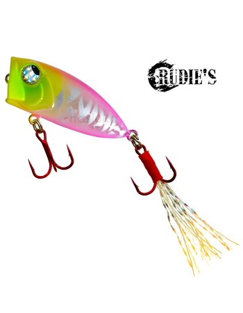 Воблер-попер Rudie's Meba Popper Z 35 мм, 3.5 г, цвят Pinky Silver