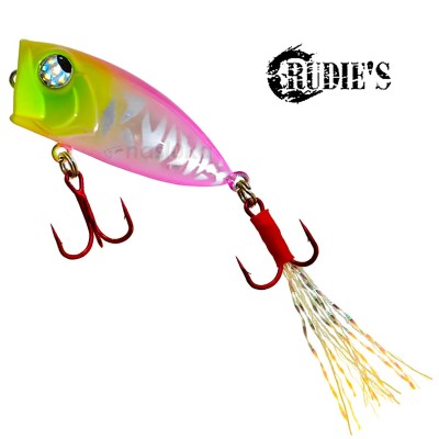 Воблер-попер Rudie's Meba Popper Z 35 мм, 3.5 г, цвят Pinky Silver