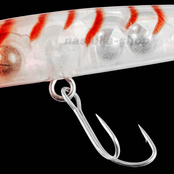 Потъващ воблер-пенсил Tsurugiya Hakiri Rockfish 50S, 50 мм, 3 г, цвят Brown Stripes — снимка 6