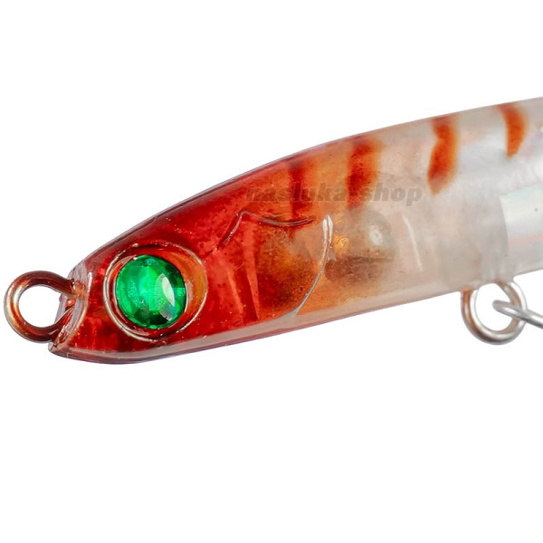 Потъващ воблер-пенсил Tsurugiya Hakiri Rockfish 50S, 50 мм, 3 г, цвят Brown Stripes — снимка 2