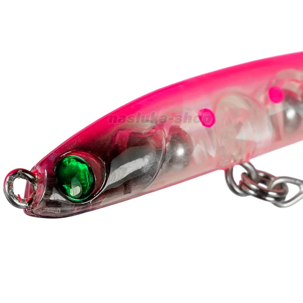 Потъващ воблер-пенсил Tsurugiya Hakiri Rockfish 50S, 50 мм, 3 г, цвят Pink Sardine — снимка 2