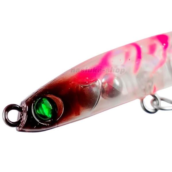 Потъващ воблер-пенсил Tsurugiya Hakiri Rockfish 50S, 50 мм, 3 г, цвят Pink Stripes — снимка 2