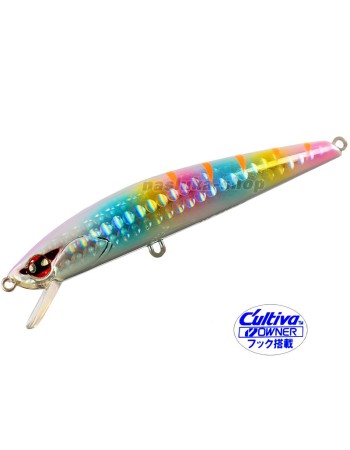Потъващ воблер Tsurugiya LV-Minnow 88S, 88 мм, 8.2 г, цвят Fire Rainbow