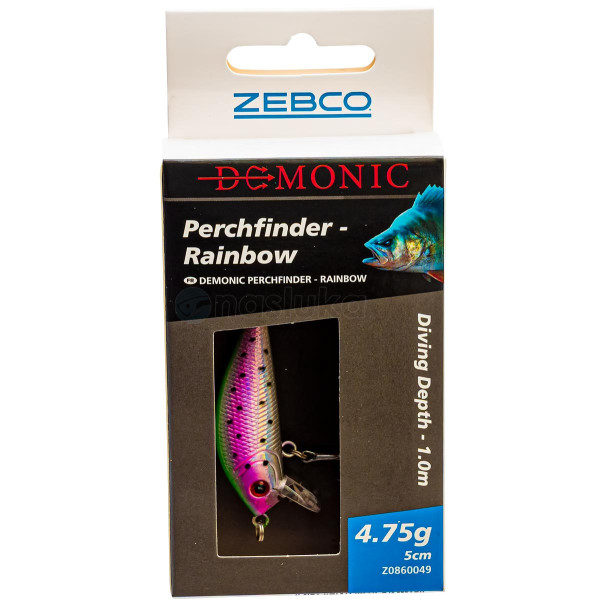 Воблер за костур Zebco Demonic Perchfinder, 50 мм, 4.75 г, Rainbow — снимка 2