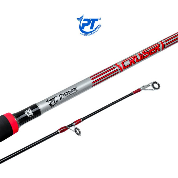 Въдица за риболов на дъно Pioneer Cruiser Strong FiberGlass, Red, 2.40 м, 40-80 г — снимка 2