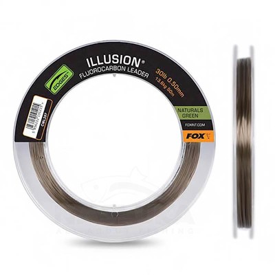 Флуорокарбон Fox Illusion Fluorocarbon Leader, 50 м, Naturals Green