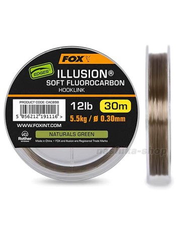 Флуорокарбон Fox Illusion Soft Fluorocarbon Hooklink, Natural Green, 30 м