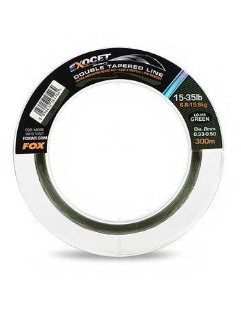 Конусовидно шаранджийско влакно Fox Exocet Pro Double Tapered Line, Lo-Vis Green, 300 м