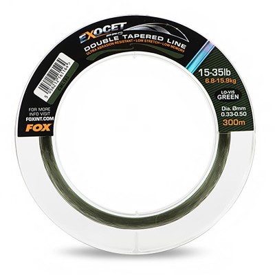 Конусовидно шаранджийско влакно Fox Exocet Pro Double Tapered Line, Lo-Vis Green, 300 м
