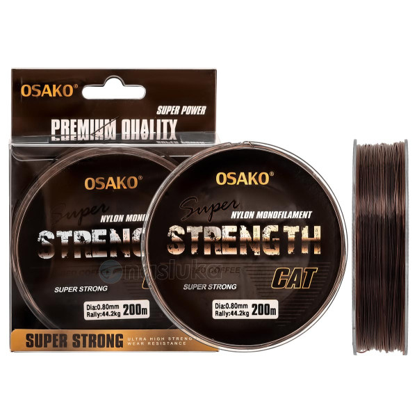 Osako Cat Super Strength, 200 м, Монофилно влакно за сом — снимка 1