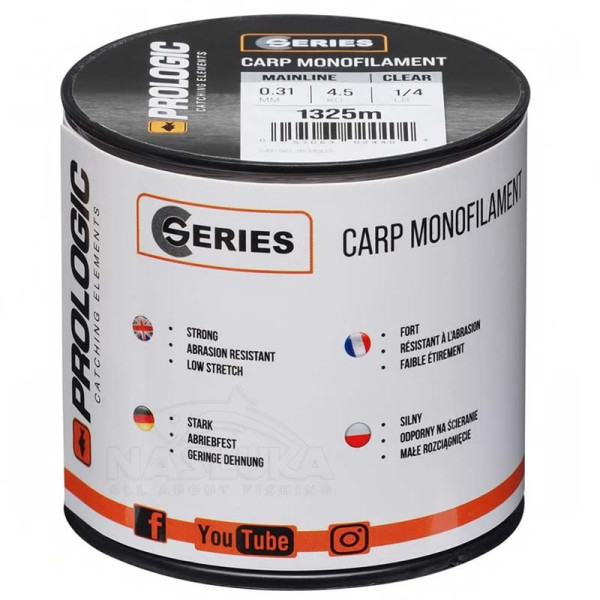 Prologic C-Series Carp Monofilament, Clear/Шаранджийско влакно — снимка 3