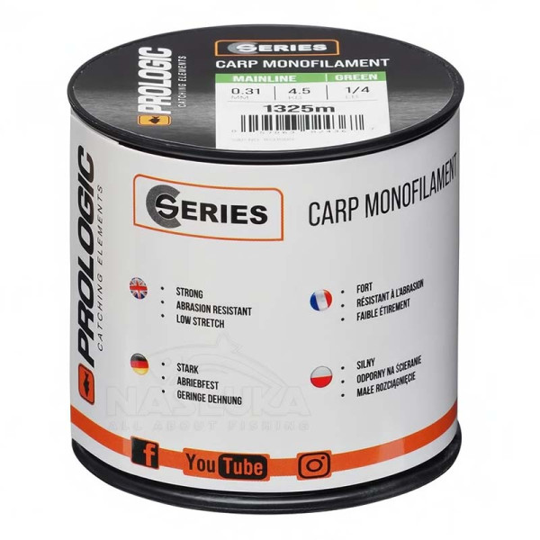 Prologic C-Series Carp Monofilament, Green/Шаранджийско влакно — снимка 3