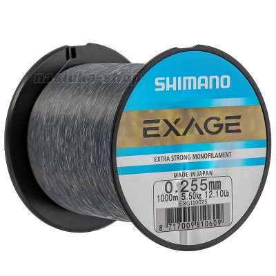 Монофилно влакно Shimano Exage Steel Grey, 1000 м
