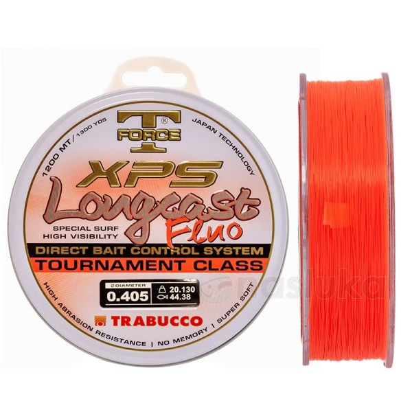 Trabucco XPS Long Cast Fluo, 1200 м, Монофилно влакно за дистанции — снимка 1