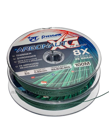 Плетено 8-нишково влакно Pioneer Argonaut XG 8x, 200 м, Dark Green