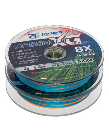 Плетено 8-нишково влакно Pioneer Argonaut XG 8x, 200 м, Multicolor