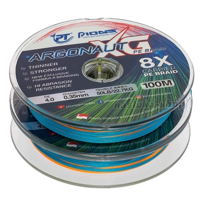 Плетено 8-нишково влакно Pioneer Argonaut XG 8x, 200 м, Multicolor