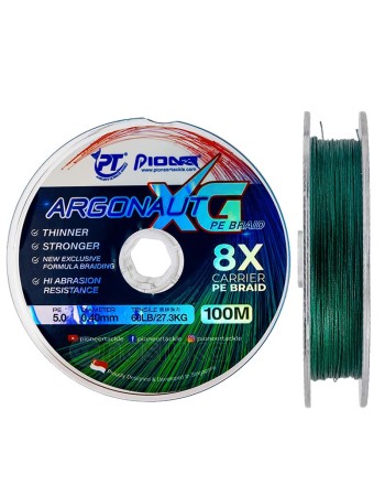 Pioneer Argonaut XG 8x, Dark Green, Плетено 8-нишково влакно, 100 м