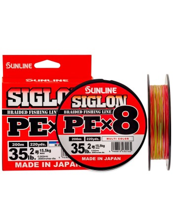 Японско плетено 8-нишково влакно Sunline Siglon PEx8, Multi Color, 200 м