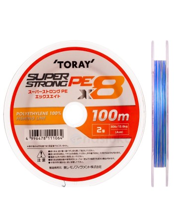 Toray Super Strong PEx8, Multicolor, Плетено влакно за спининг и джиг, 100 м