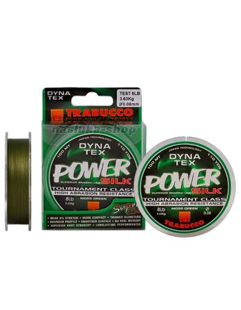 Плетено влакно Trabucco Dyna Tex Power Silk, 100 м, Moss Green