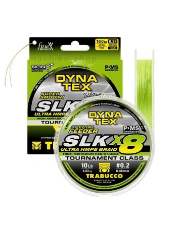 Плетено 8-нишково влакно Trabucco Dyna Tex SLK X8, 150 м, Lime Green