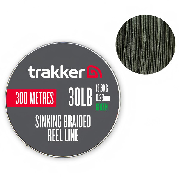 Trakker Sinking Braided Reel Line, потъващо плетено влакно, 300 м — снимка 1