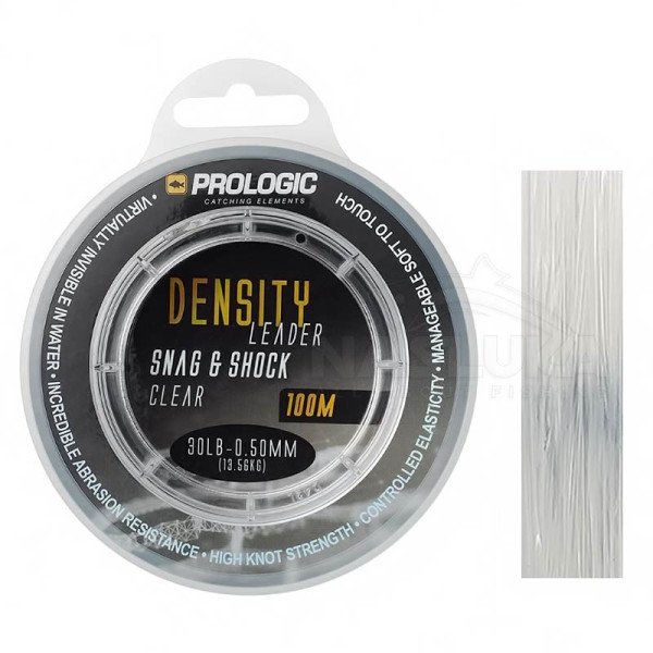 Влакно за шок-лидери Prologic Density Leader Snag & Shock, Clear, 100 м — снимка 1