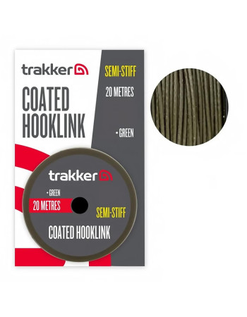 Trakker Coated Hooklink, Semi-Stiff, Плетен шаранджийски повод с покритие, 20 м