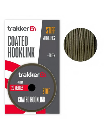 Trakker Coated Hooklink, Stiff, Плетен шаранджийски повод с покритие, 20 м