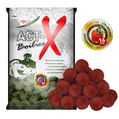 Протеинови топчета Carp Zoom Act-X Boilies, 20 мм, 800 г, Strawberry