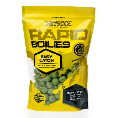 Протеинови топчета Mivardi Rapid Boilies Easy Catch, Garlic & Chilli, 950 г