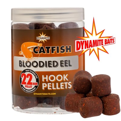 Пелети за сом Dynamite Baits Bloodied Eel Catfish Hook Pellets, 22 мм