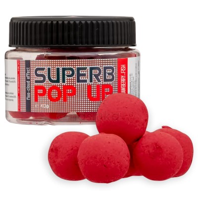 Плаващи пушещи топчета Carp Zoom Superb Pop Up, Strawberry-Fish, 16 мм