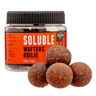Разтворими балансирани топчета Carp Zoom Soluble Wafters Boilies, 22 мм, Chili-Krill