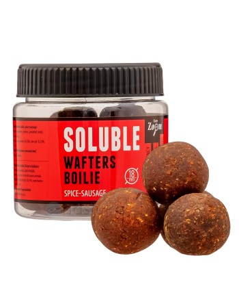 Разтворими балансирани топчета Carp Zoom Soluble Wafters Boilies, Spice-Sousage, 18 мм,