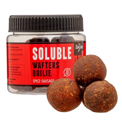 Разтворими балансирани топчета Carp Zoom Soluble Wafters Boilies, Spice-Sousage, 18 мм,