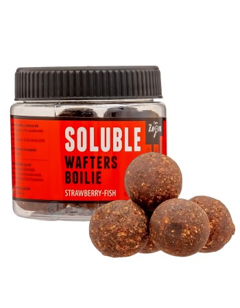 Разтворими балансирани топчета Carp Zoom Soluble Wafters Boilies, Strawberry-Fish, 18 мм,