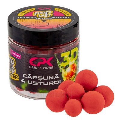 Плаващи топчета CPK Pop-Up Master 3D, 10-14 мм, Strawberry-Garlic